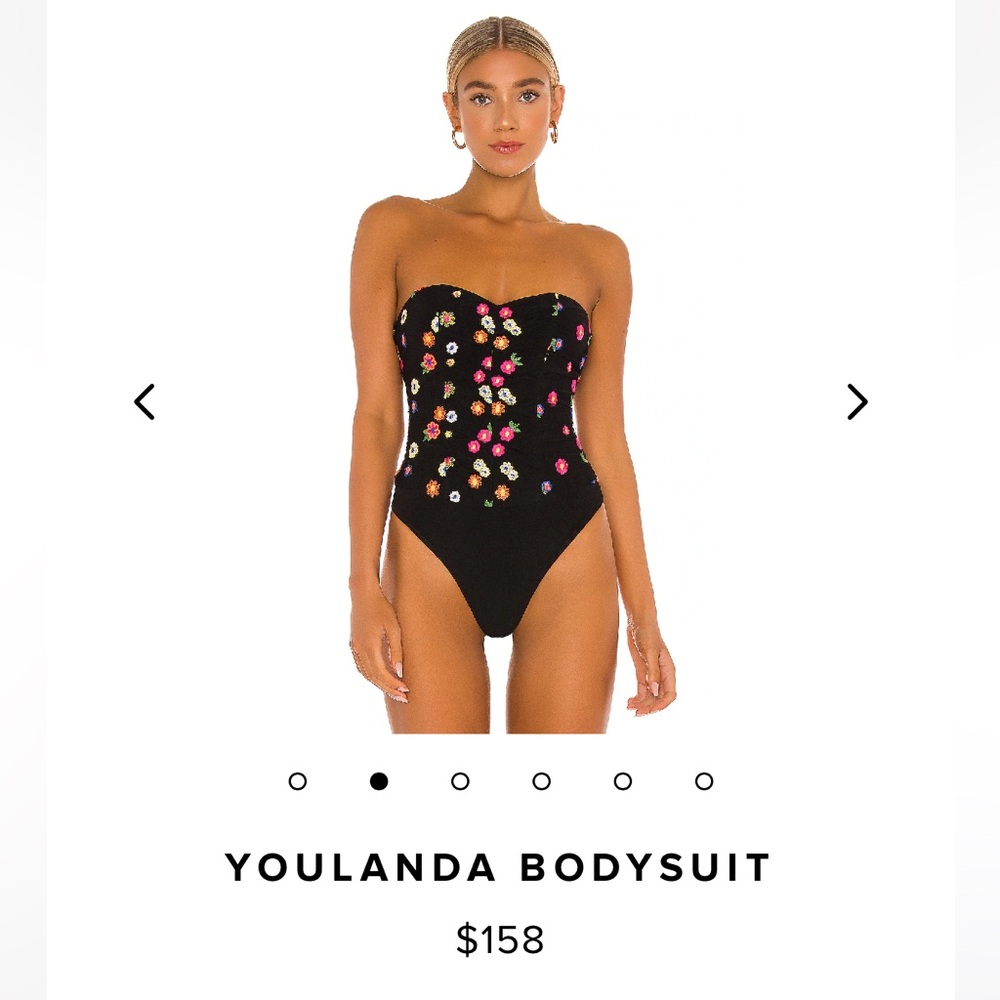 Lovers + Friends Black Floral Bodysuit